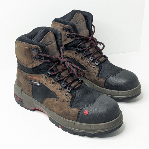 Wolverine Legend Durashocks Carbonmax Work Boots, Brown, Mens 9 Extra Wide - Picture 1 of 7
